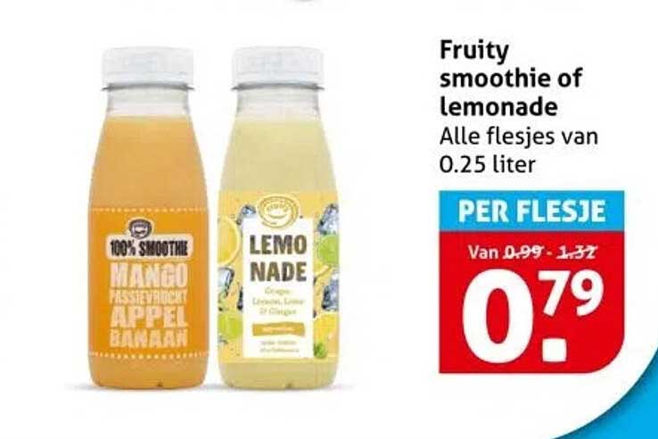 Fruity smoothie of lemonade