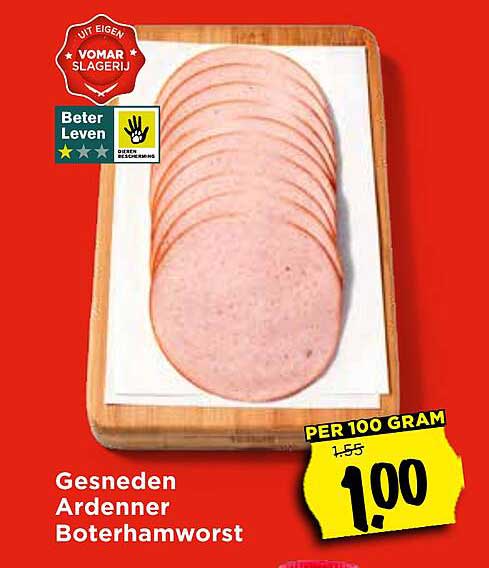 Gesneden Ardenner Boterhamworst