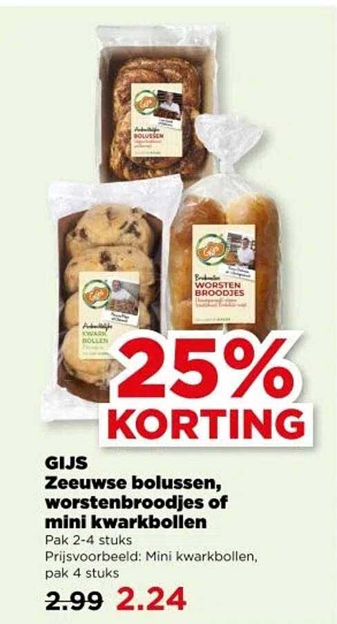 GIJS Zeeuwse bolussen, worstenbroodjes of mini kwarkbollen