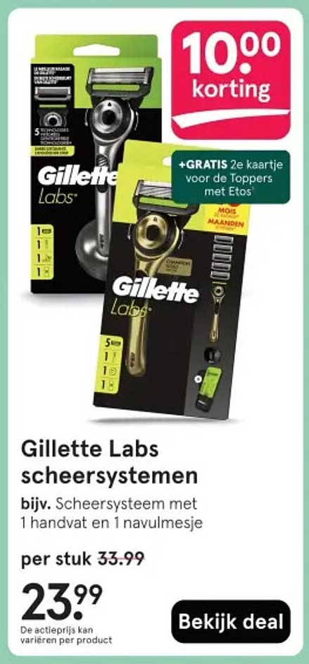 Gillette Labs scheersystemen bijv. Scheersysteem met 1 handvat en 1 navulmesje
