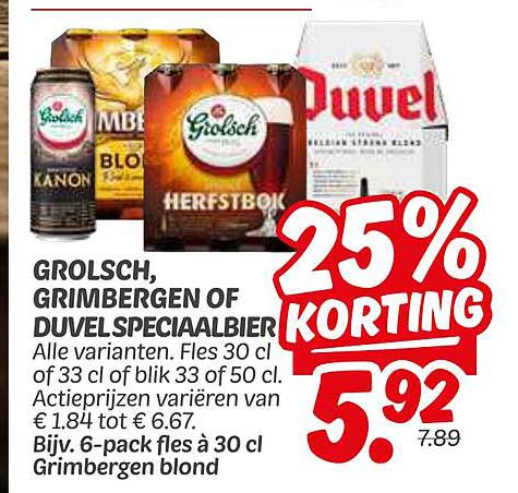 Grolsch, Grimbergen of Duvel Speciaalbier