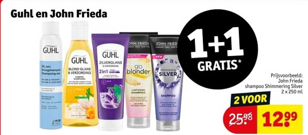 Guhl en John Frieda 1+1 GRATIS