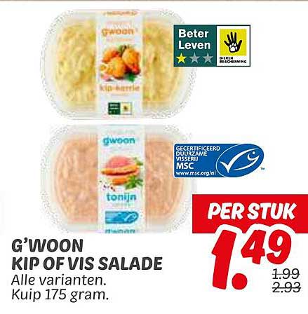 G’woon Kip of Vis Salade