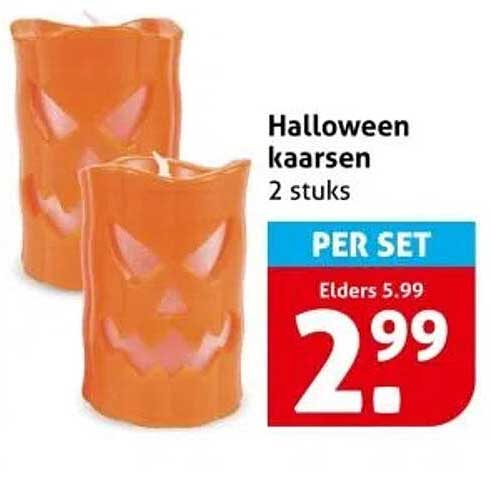Halloween kaarsen 2 stuks