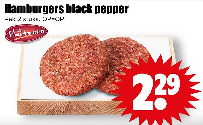 Hamburgers black pepper
