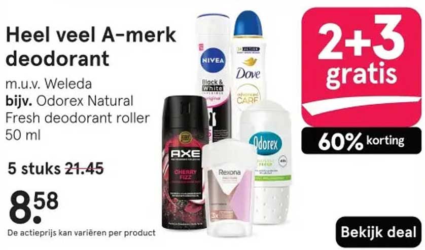Heel veel A-merk deodorant