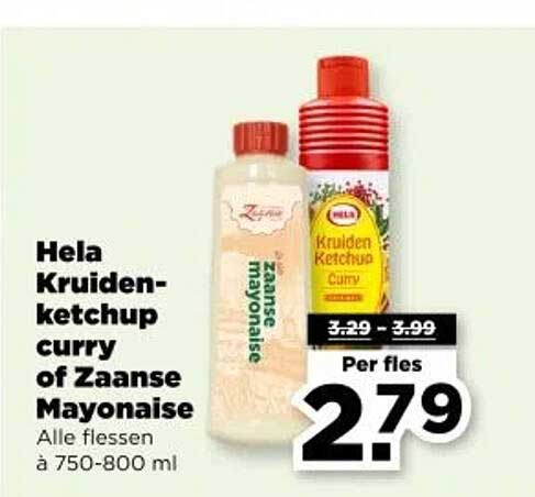 Hela Kruidenketchup curry of Zaanse Mayonaise
