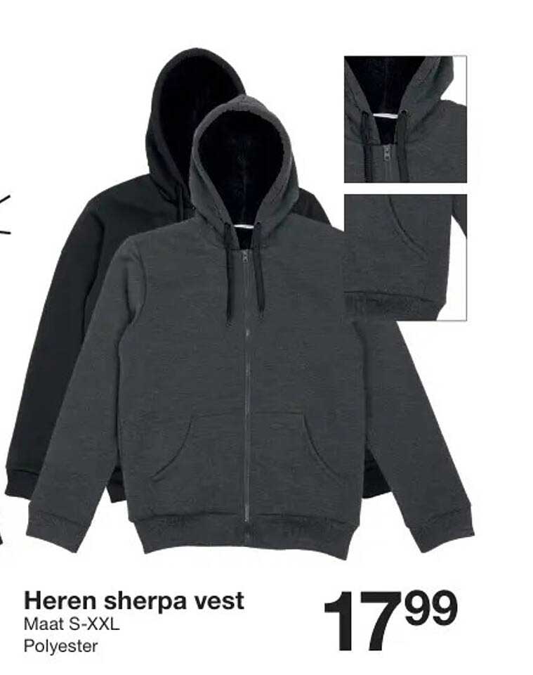 Heren sherpa vest
