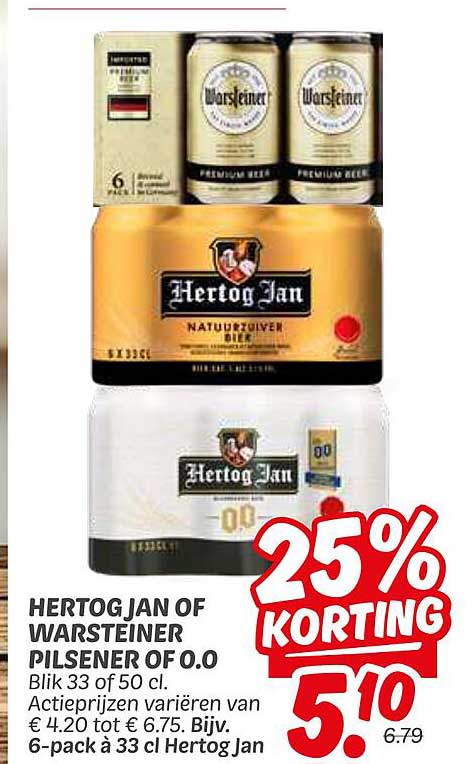 Hertog Jan of Warsteiner Pilsener of 0.0