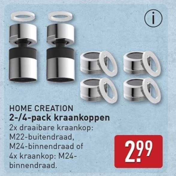 HOME CREATION 2-/4-pack kraankoppen
