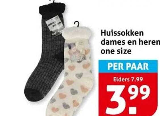 Huissokken dames en heren one size
