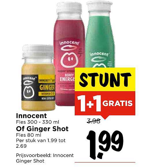 Innocent Fles 300 - 330 ml Of Ginger Shot Fles 80 ml