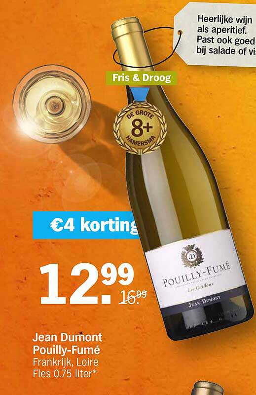 Jean Dumont Pouilly-Fumé 0.75 liter - €4 korting