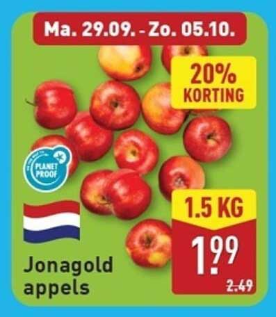 Jonagold appels 1.5 KG - 20% Korting