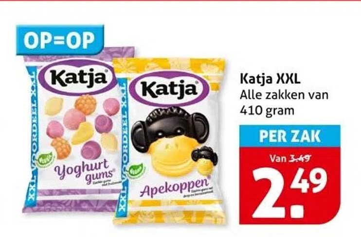 Katja XXL - Alle zakken van 410 gram