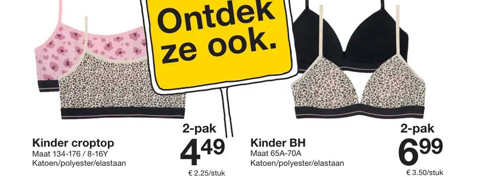 Kinder croptop en Kinder BH 2-pak