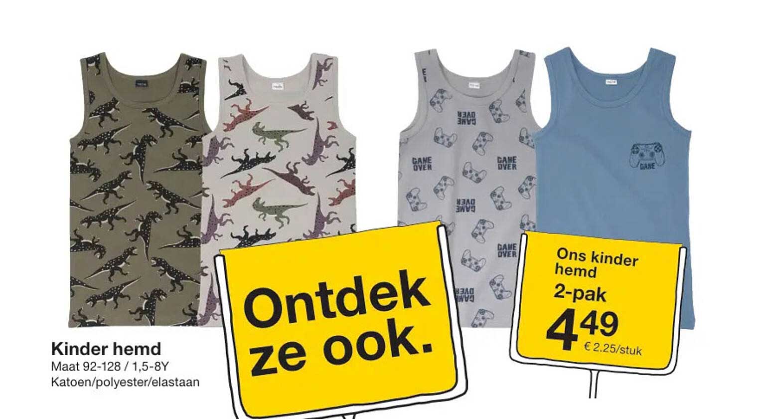 Kinder hemd 2-pak
