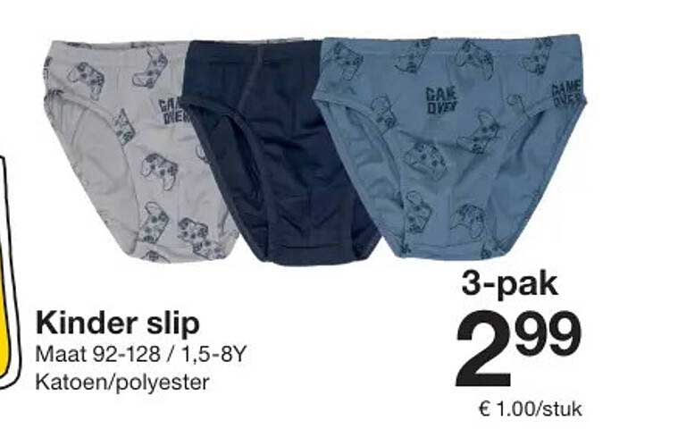 Kinder slip 3-pak