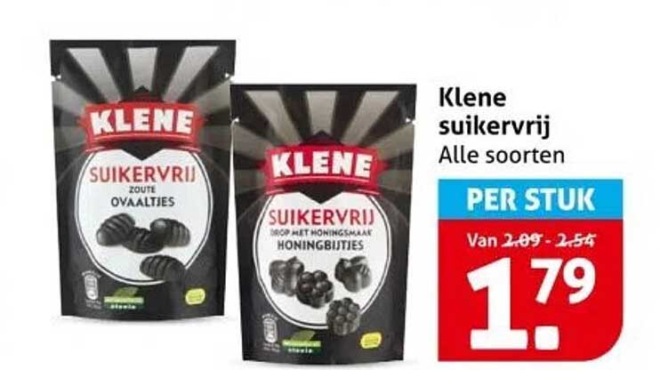 Klene suikervrij Alle soorten