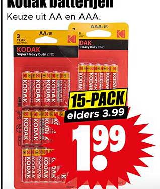 Kodak batterijen 15-PACK
