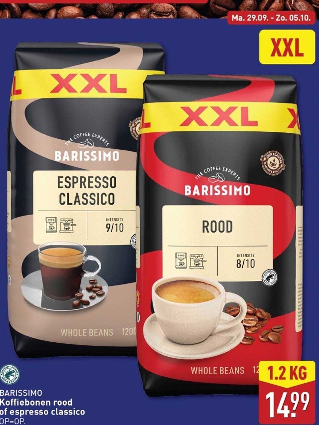 Koffiebonen rood of espresso classico