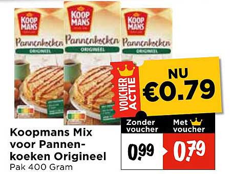Koopmans Mix voor Pannenkoeken Origineel Pak 400 Gram