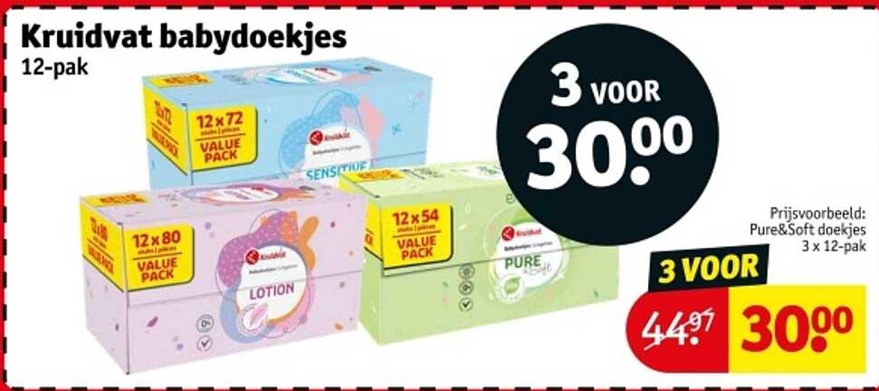 Kruidvat babydoekjes 12-pak