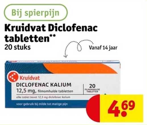 Kruidvat Diclofenac tabletten** 20 stuks