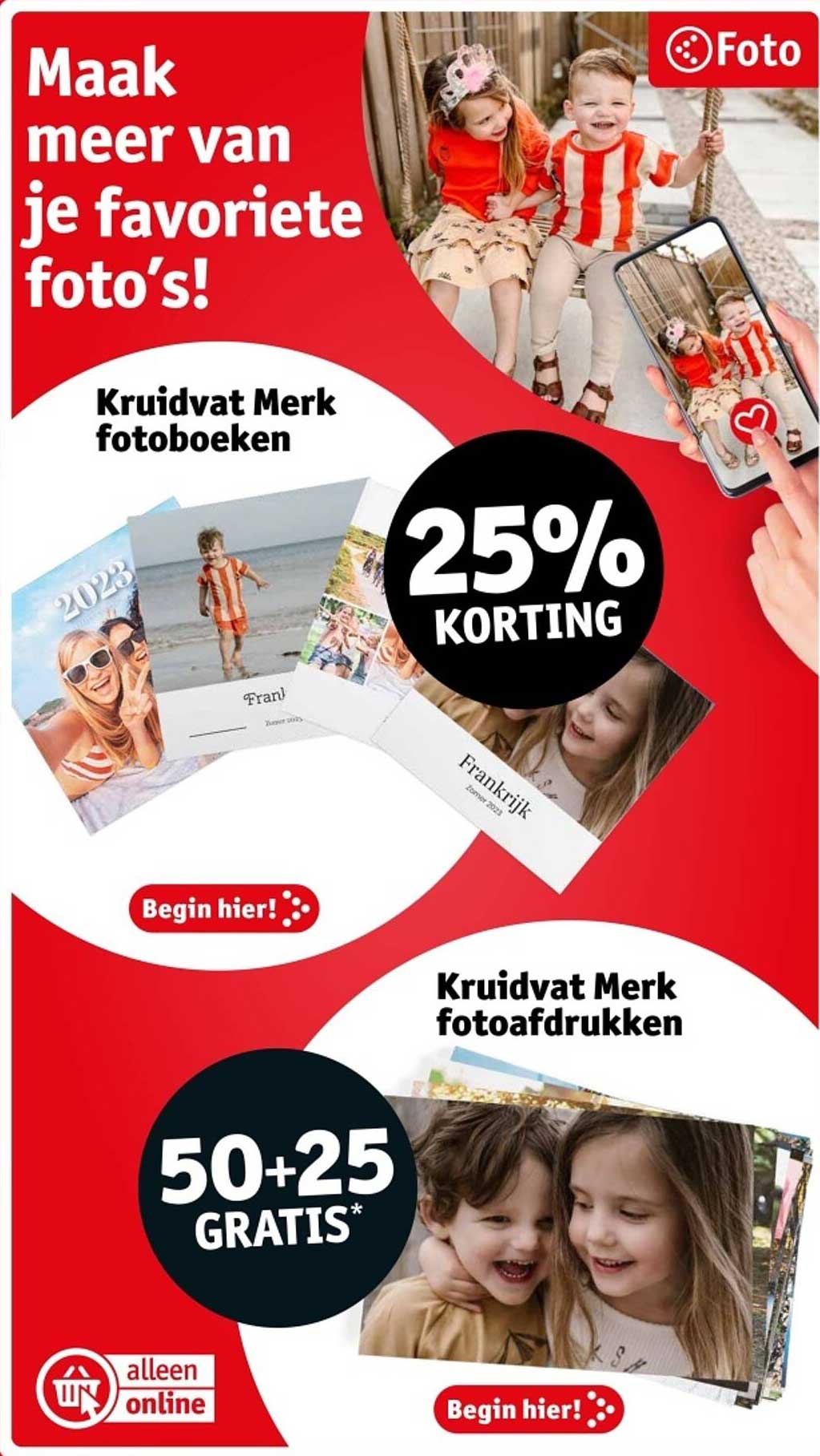Kruidvat Merk fotoboeken en fotoafdrukken