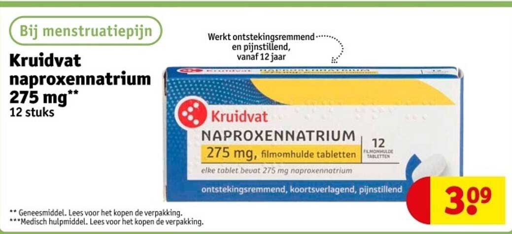 Kruidvat naproxennatrium 275 mg**