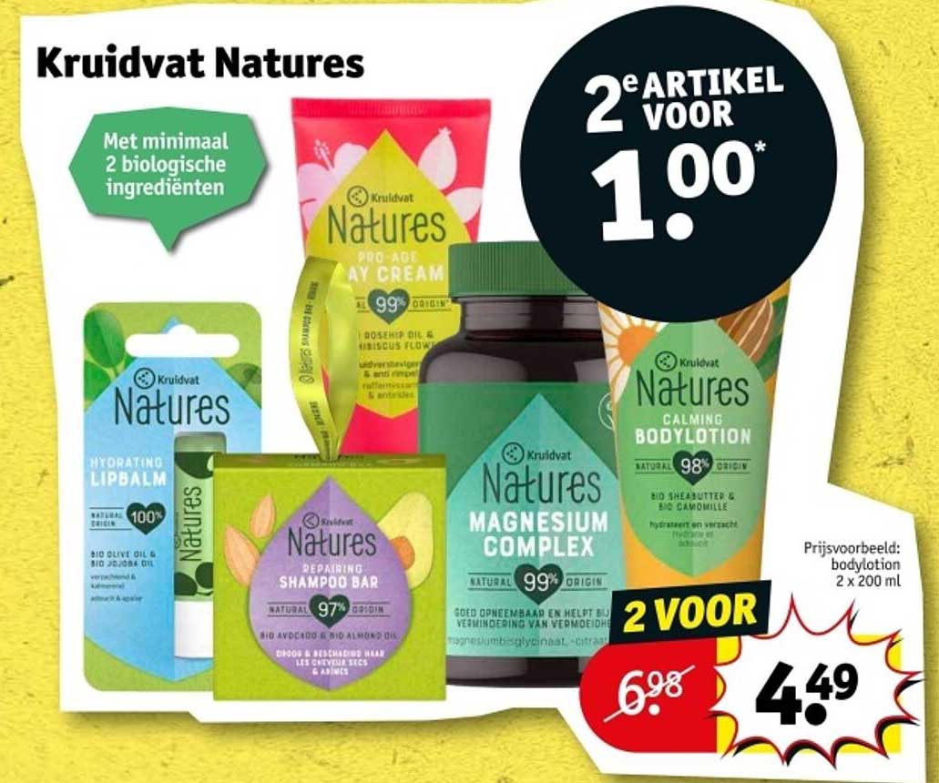 Kruidvat Natures - 2e ARTIKEL VOOR 1.00