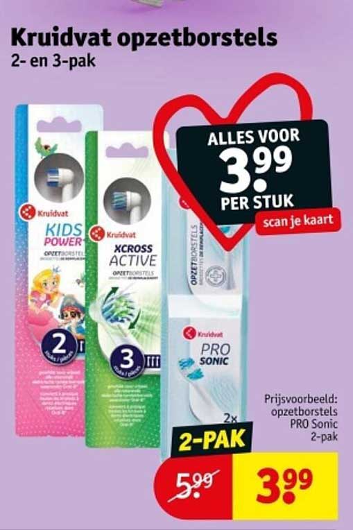 Kruidvat opzetborstels 2- en 3-pak
