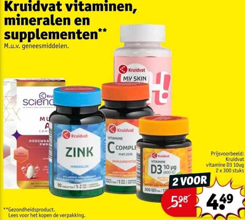 Kruidvat vitamines, mineralen en supplementen