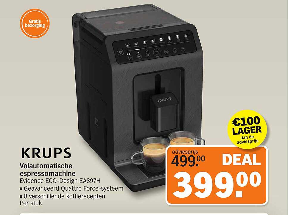 KRUPS Volautomatische espressomachine Evidence ECO-Design EA897H