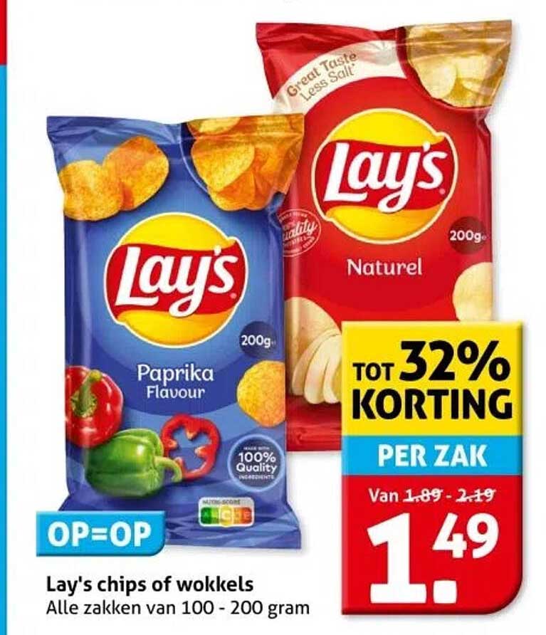 Lay's chips of wokkels