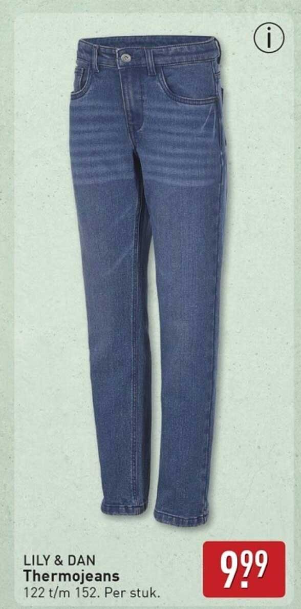 LILY & DAN Thermojeans 122 t/m 152. Per stuk.