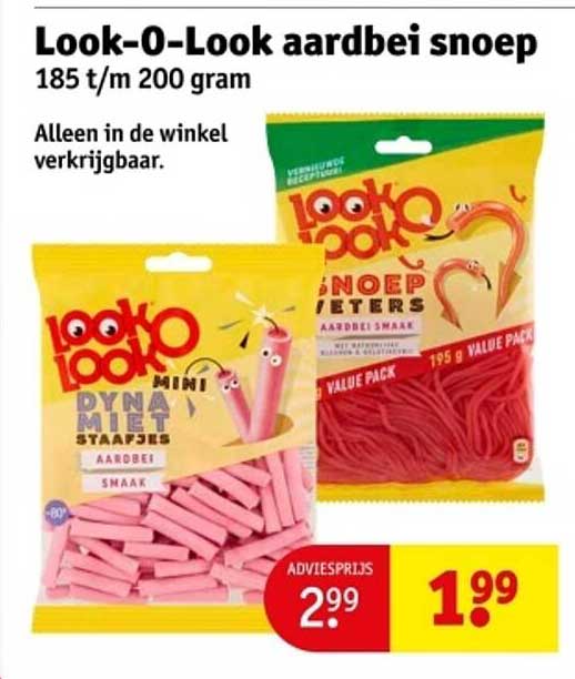 Look-O-Look aardbei snoep