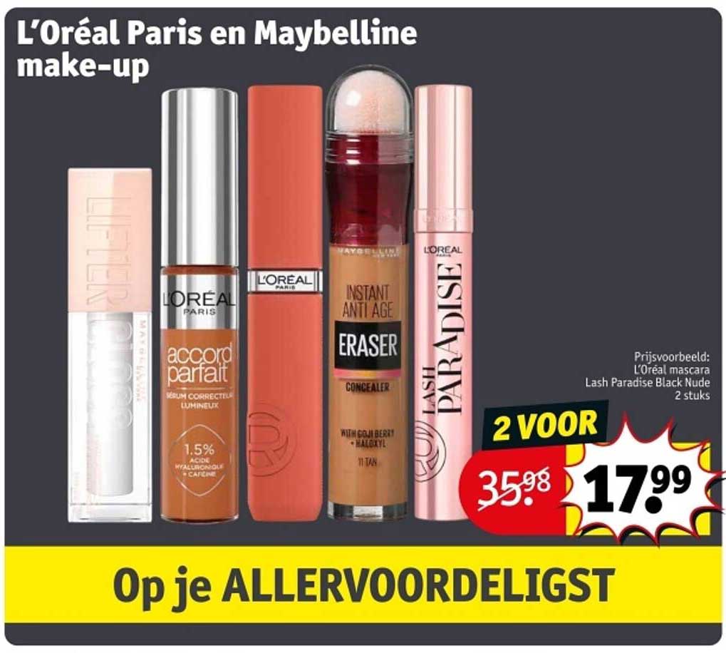 L’Oréal Paris en Maybelline make-up