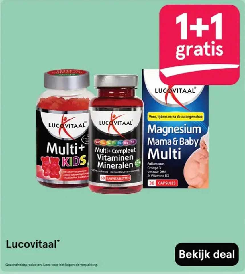 Lucovitaal 1+1 gratis aanbieding