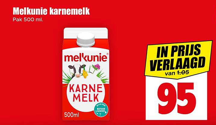 Melkunie karnemelk Pak 500 ml.