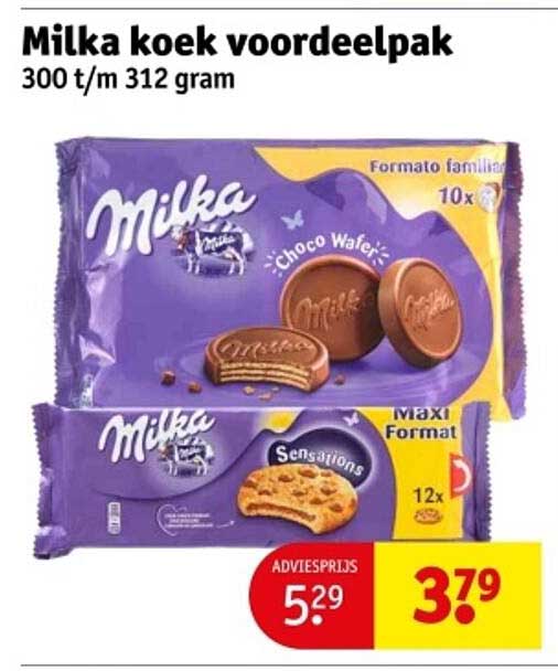 Milka koek voordeelpak 300 t/m 312 gram