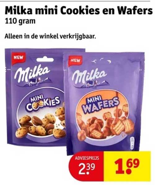 Milka mini Cookies en Wafers 110 gram