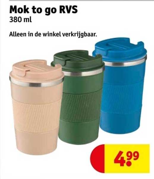 Mok to go RVS 380 ml