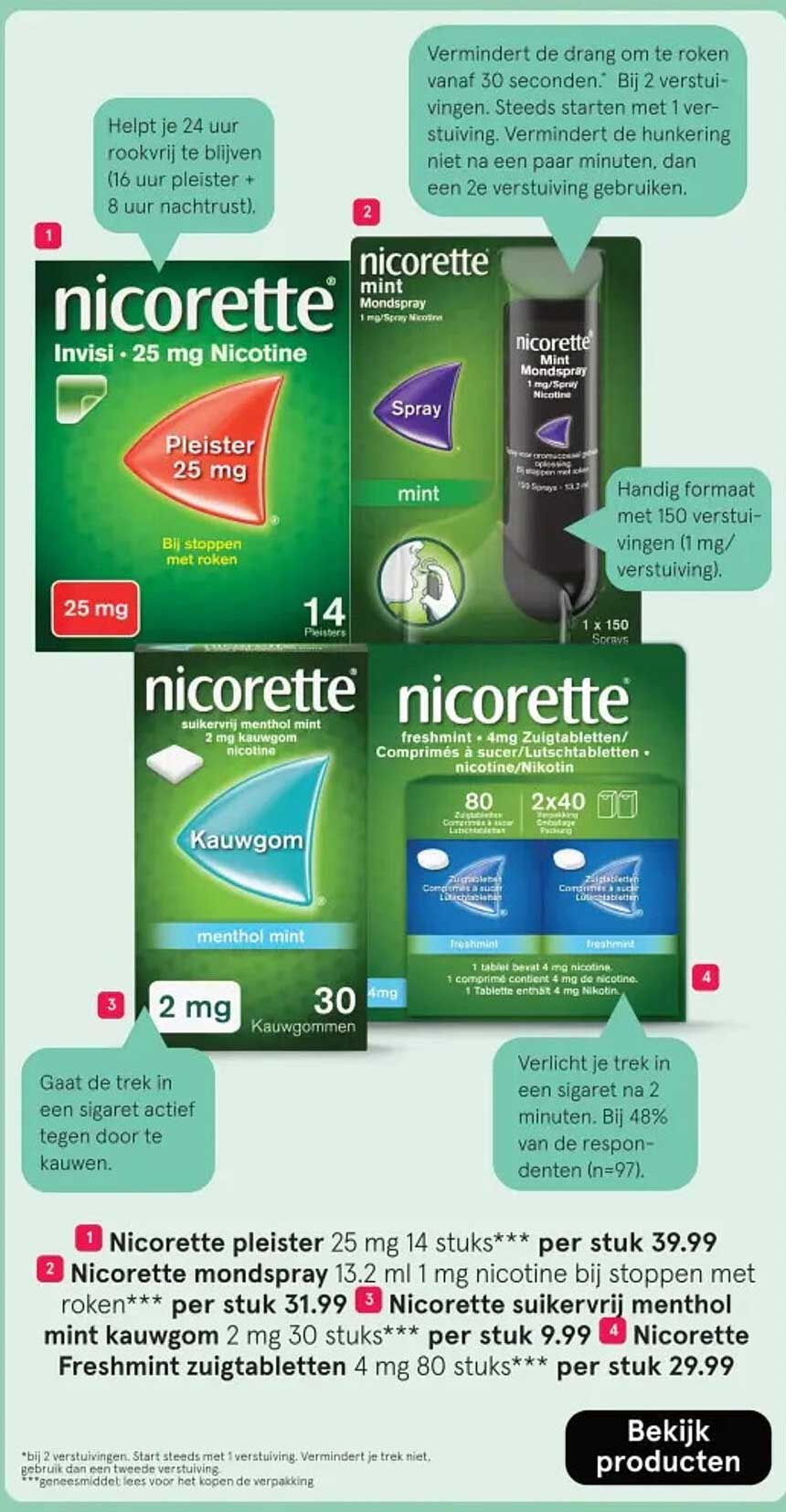 Nicorette pleister 25 mg 14 stuks