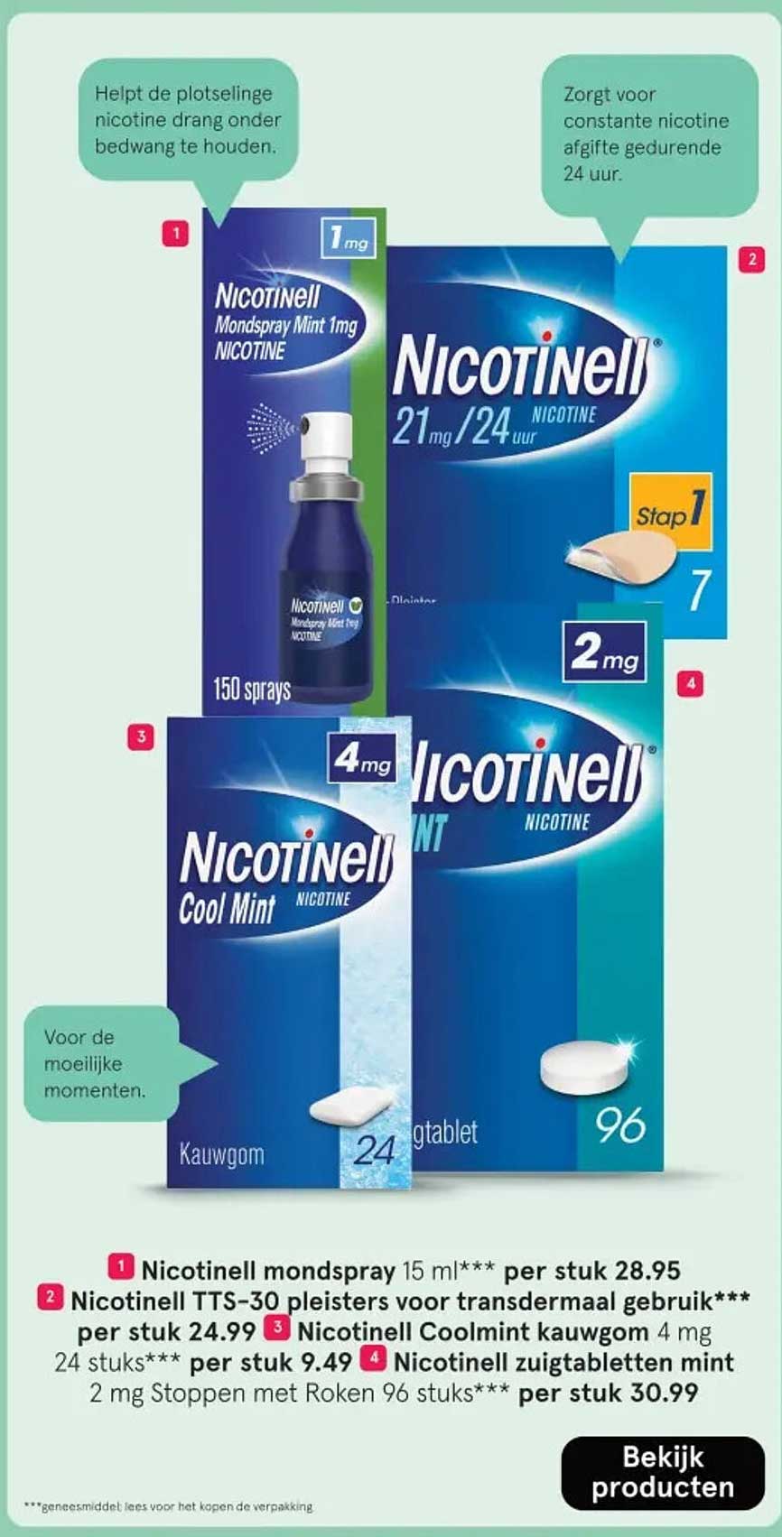 Nicotinel mondspray 15 ml per stuk 28.95