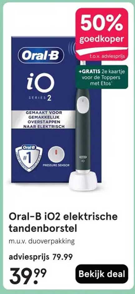 Oral-B iO2 elektrische tandenborstel m.u.v. duoverpakking