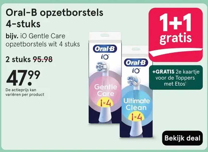 Oral-B opzetborstels 4-stuks
