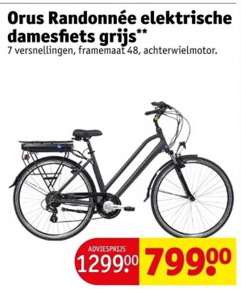 Orus Randonnée elektrische damesfiets grijs