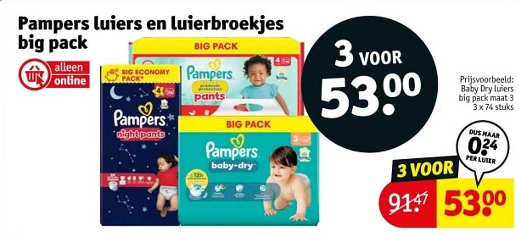 Pampers luiers en luierbroekjes big pack