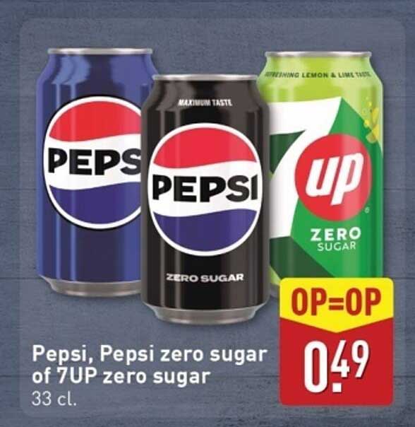 Pepsi, Pepsi zero sugar of 7UP zero sugar